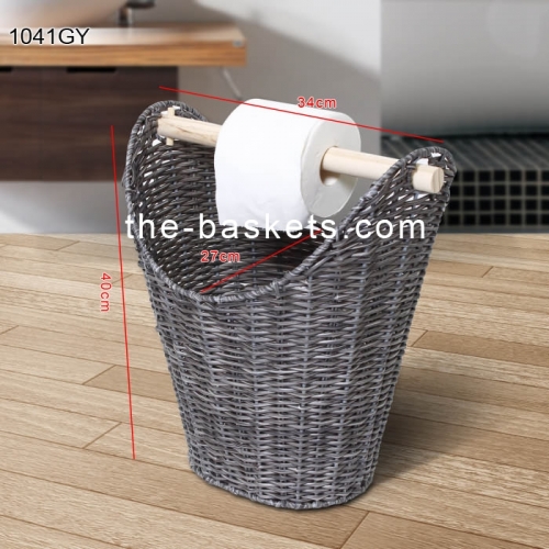 Resin wicker toilet roll holder,NonFoldable