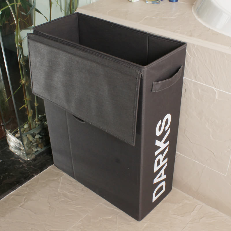 narrow collapsible laundry basket
