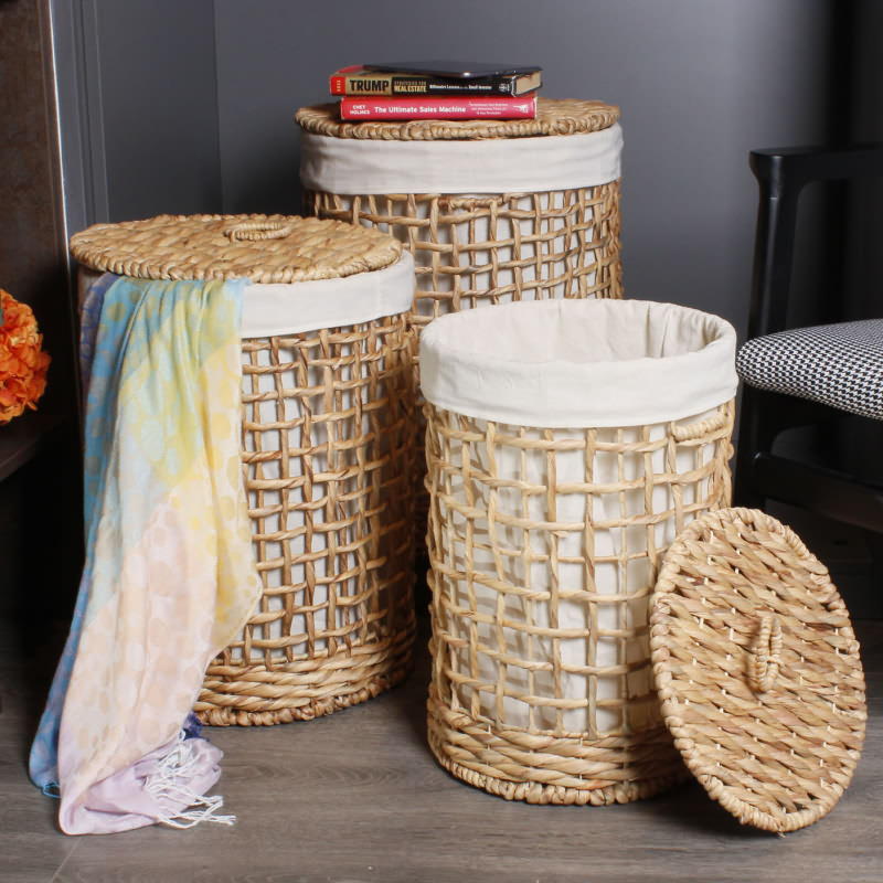 Water hyacinth laundry hamper,Laundry Hampers
